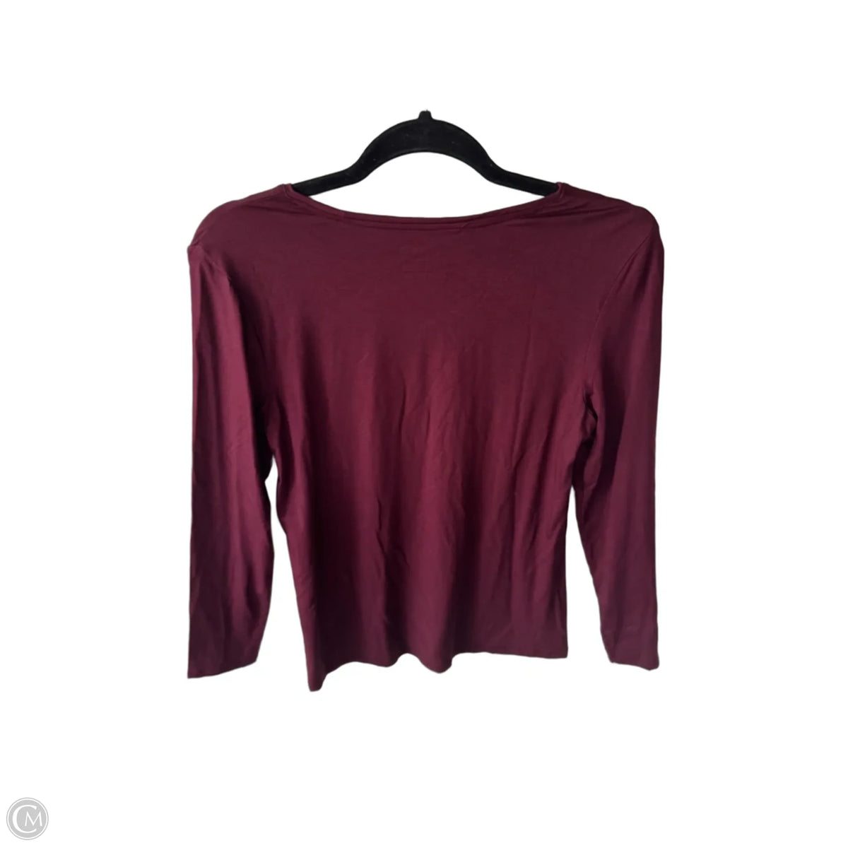 Top Long Sleeve Basic By Chicos In Maroon, Size: Sp