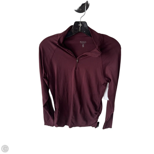 Athletic Top Long Sleeve Collar By Athleta In Maroon, Size: M