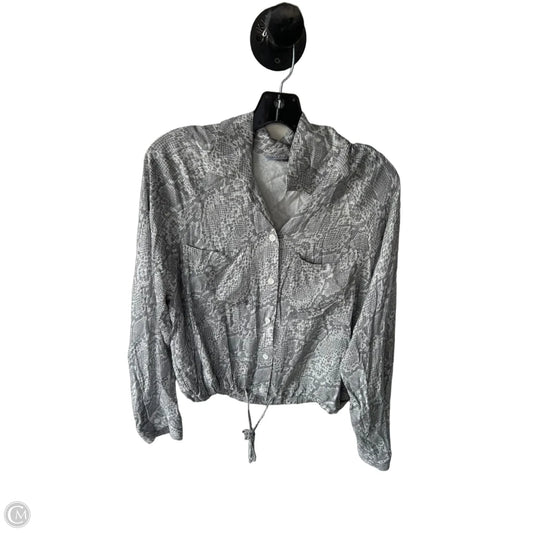 Top Long Sleeve By Lna In Grey & White, Size: S