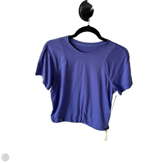 Athletic Top Short Sleeve By Lululemon In Purple, Size: M