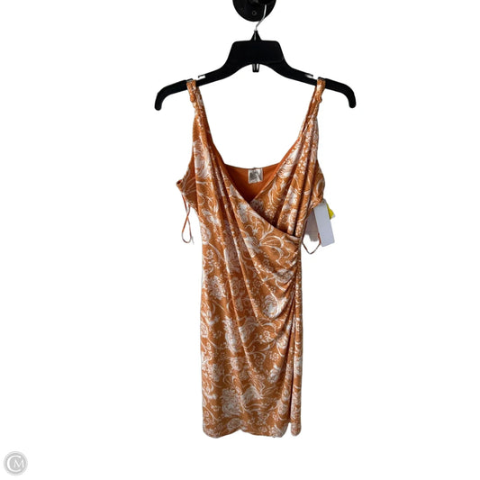 Dress Casual Midi By J By Joie In Orange & White, Size: L