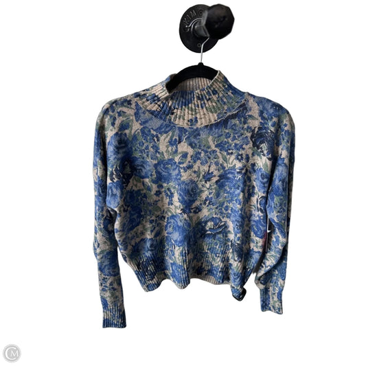 Sweater By Lc Lauren Conrad In Blue & Tan, Size: Xs