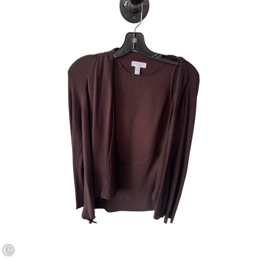 Sweater Cardigan By Charter Club In Brown, Size: L