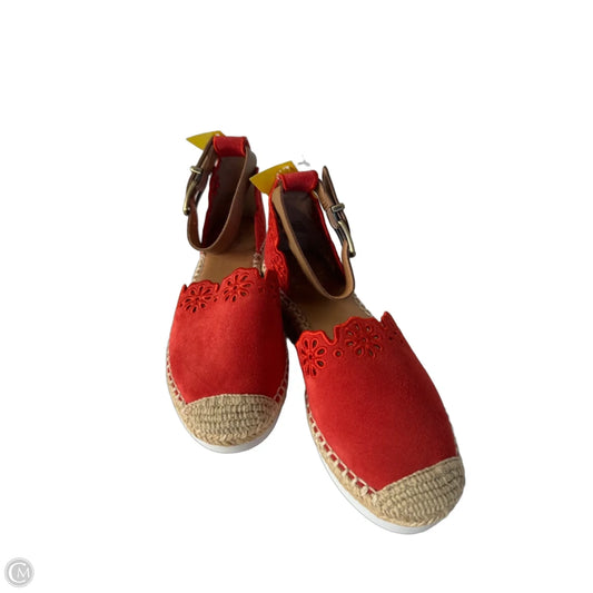 Shoes Flats By Crown Vintage In Orange & Tan, Size: 6
