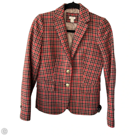 Blazer By J. Crew In Red & Tan, Size: Xs