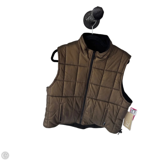 Vest Puffer & Quilted By Clothes Mentor In Black & Brown, Size: Xl