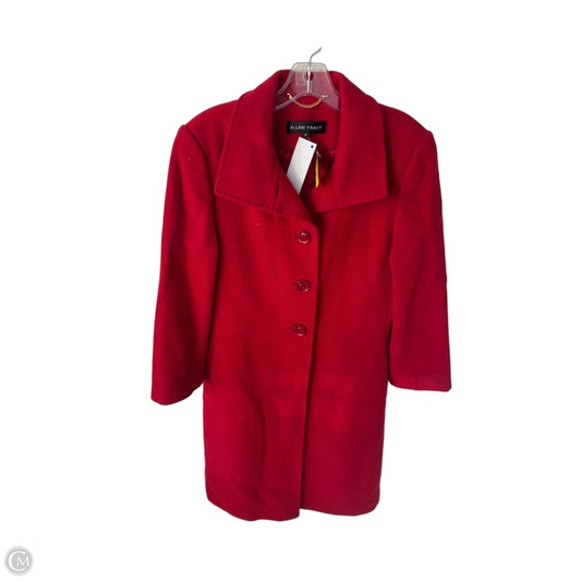 Coat Wool By Ellen Tracy In Red, Size: S