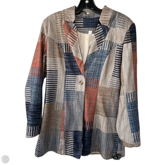 Blazer By Cme In Blue & Tan, Size: S