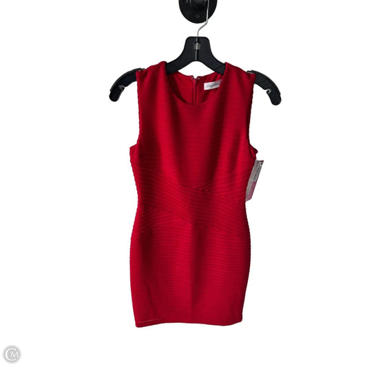 Dress Work By Calvin Klein In Red, Size: Xs