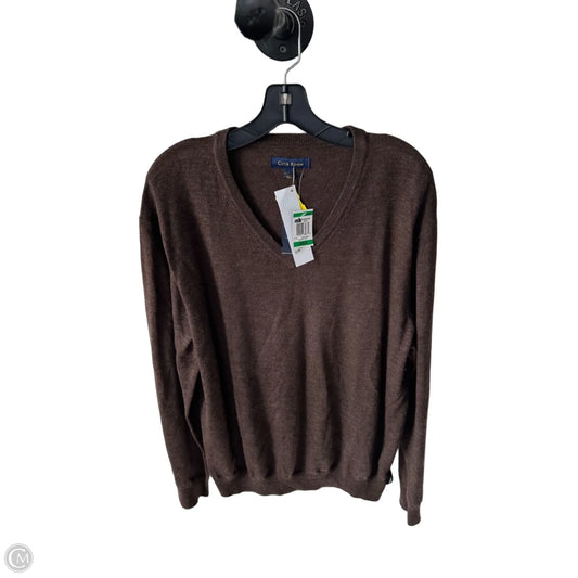 Sweater By Club Room In Brown, Size: L