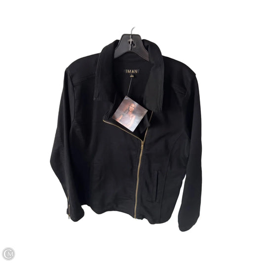 Jacket Moto By Iman In Black, Size: L