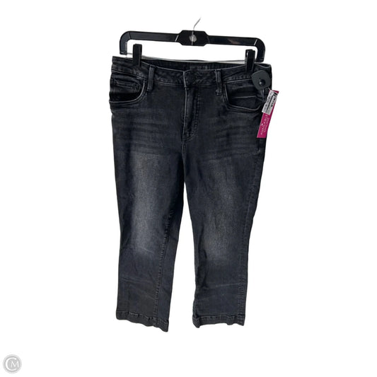 Jeans Flared By Kut In Black Denim, Size: 8