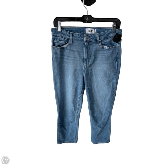 Jeans Cropped By Paige In Blue Denim, Size: 10