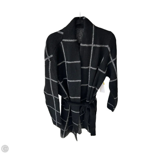 Sweater Cardigan By Time And Tru In Black & White, Size: Xl