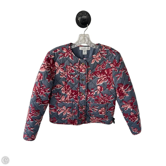 Jacket Puffer & Quilted By Rachel Zoe In Grey & Red, Size: S
