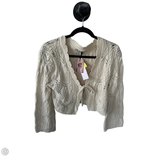 Sweater Cardigan By Sincerely Jules In Cream, Size: M