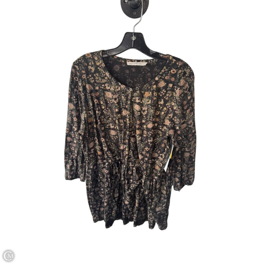 Dress Casual Short By Peruvian Connection In Grey & Tan, Size: M