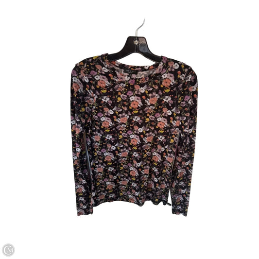 Top Long Sleeve By Rag And Bone In Black & Purple, Size: M