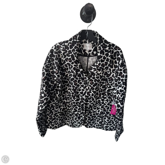 Blazer By Erin London In Animal Print, Size: L