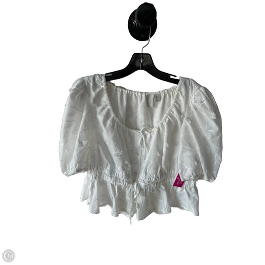 Top Short Sleeve By J By Joie In White, Size: L