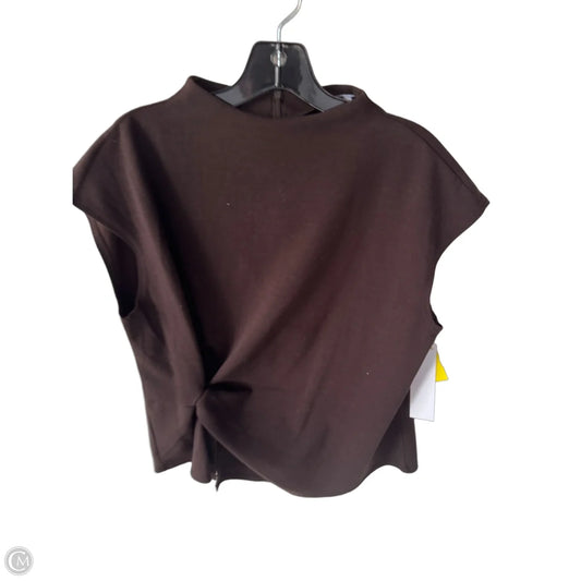 Top Short Sleeve By Modern Works In Brown, Size: L