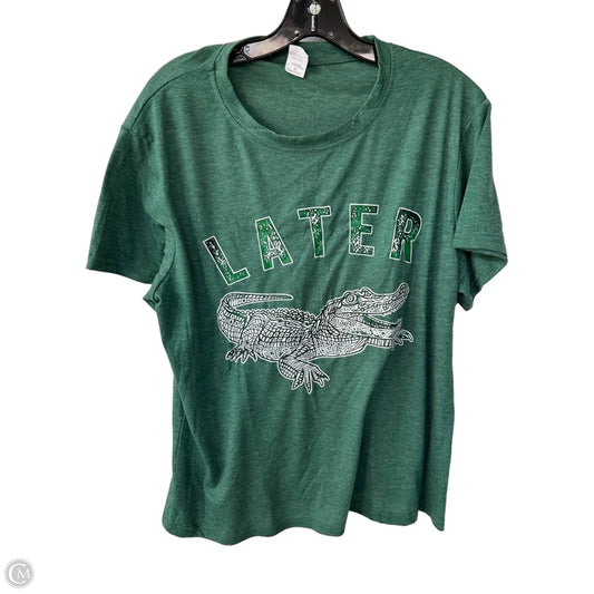Top Short Sleeve Basic By Cme In Green, Size: Xl