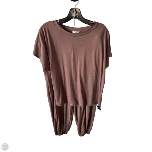 Lounge Set Pants By Ekouaer In Brown, Size: Xxl