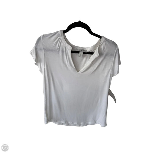 Top Short Sleeve By White House Black Market In White, Size: L