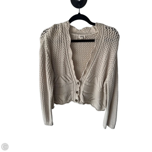 Sweater Cardigan By Ana In Cream, Size: Xl