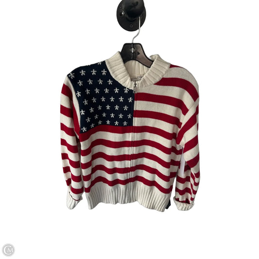 Sweater Cardigan By Universal Thread In Blue Red & White, Size: Xs