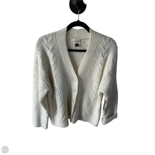 Sweater Cardigan By Universal Thread In White, Size: M
