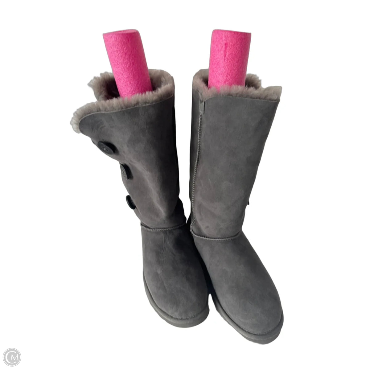 Boots Designer By Ugg In Grey, Size: 8