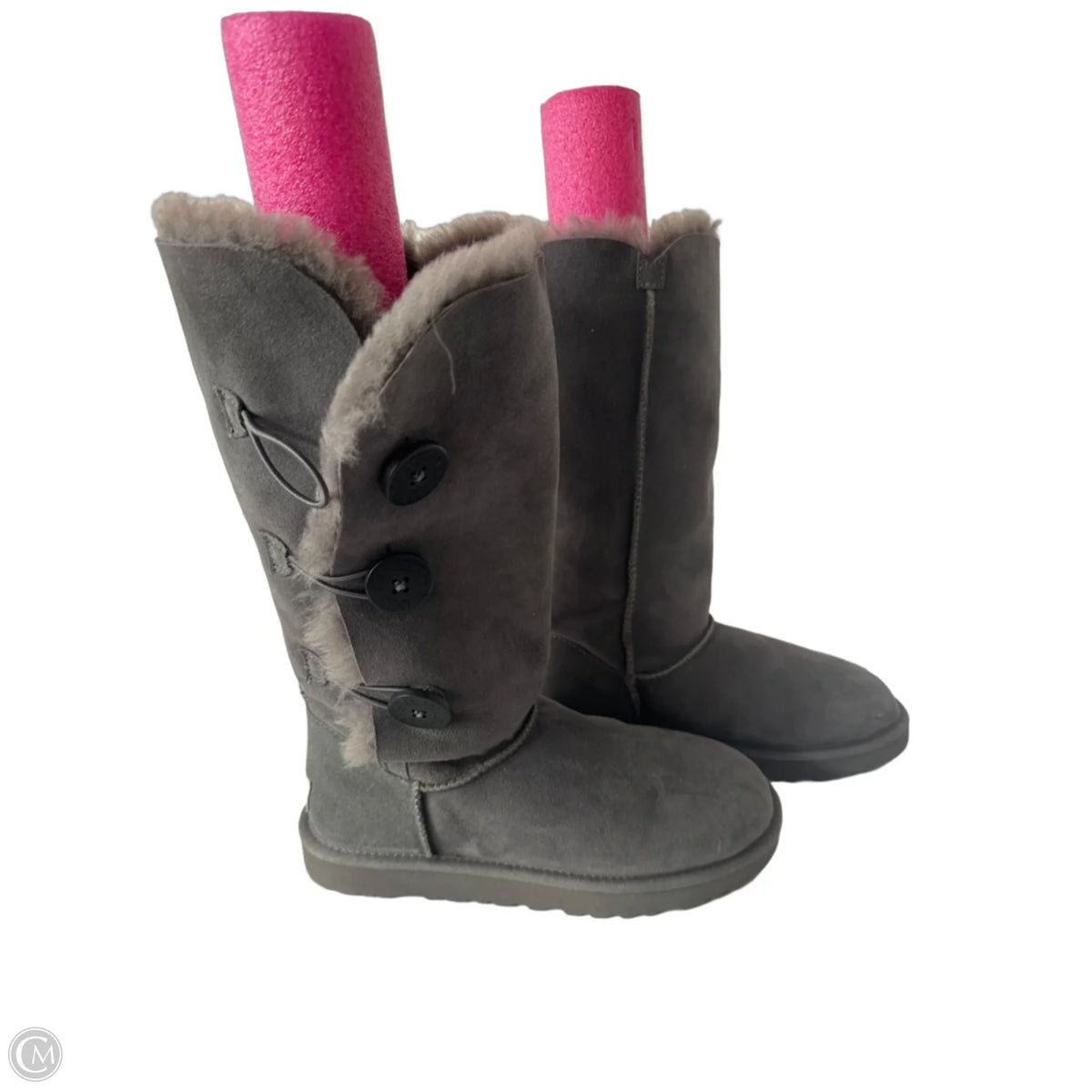 Boots Designer By Ugg In Grey, Size: 8