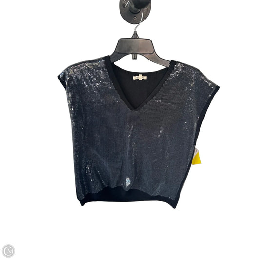 Vest Sweater By Jodifl In Black & Silver, Size: M