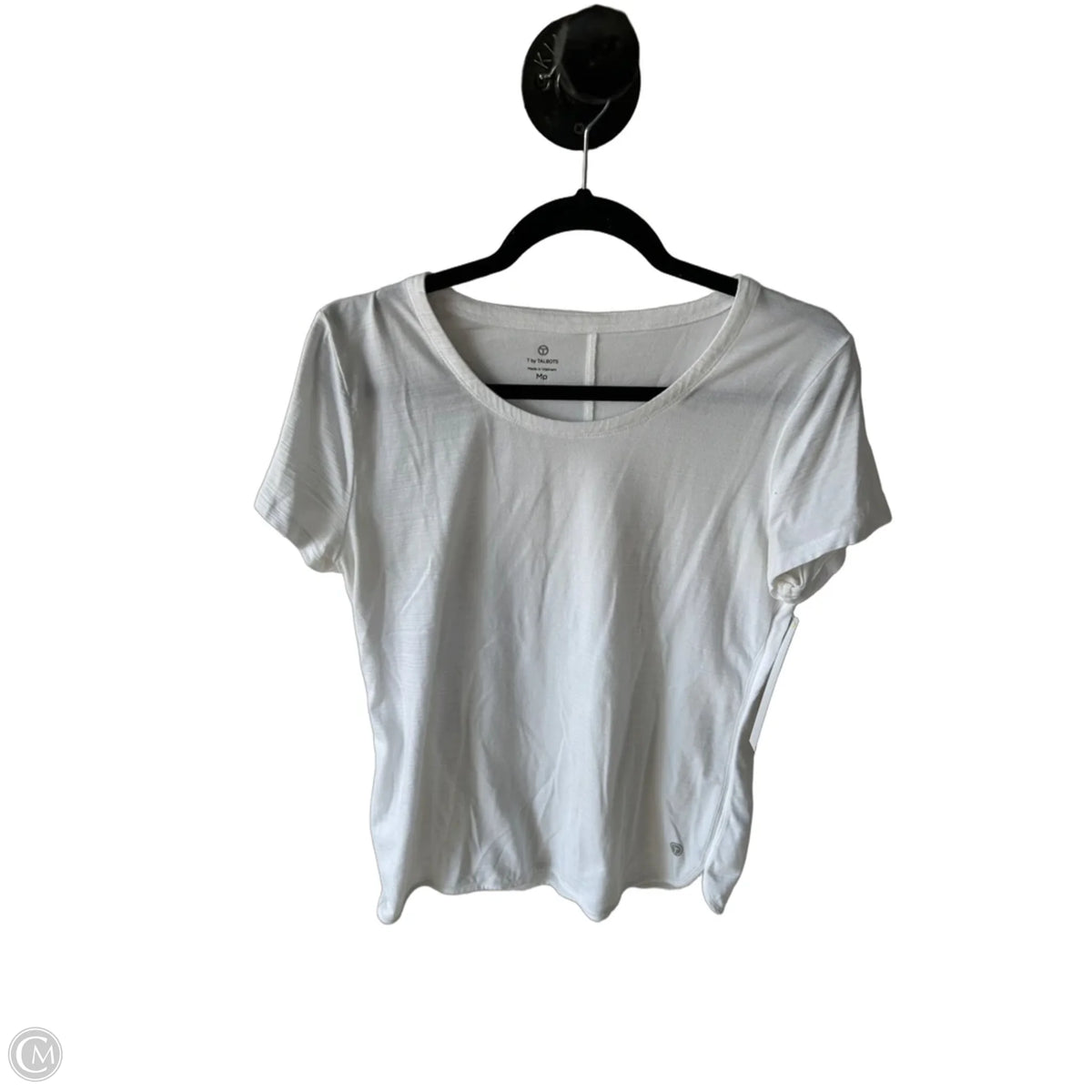 Top Short Sleeve Basic By Talbots In White, Size: Mp