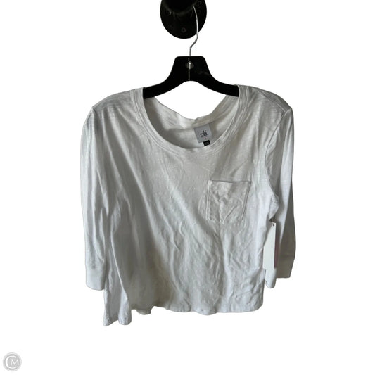 Top 3/4 Sleeve Basic By Cabi In White, Size: M