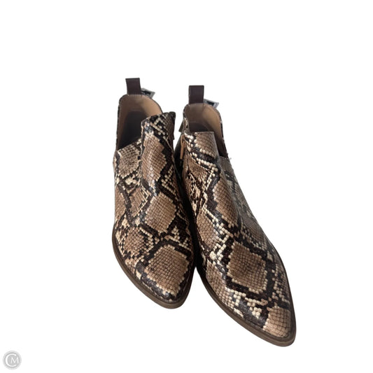 Boots Ankle Flats By Time And Tru In Snakeskin Print, Size: 7