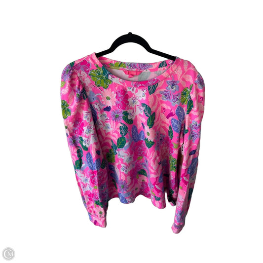 Sweatshirt Designer By Lilly Pulitzer In Pink & Purple, Size: Xxl