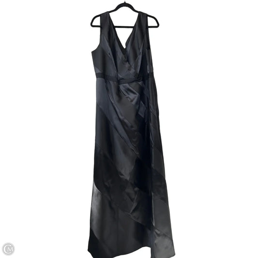 Dress Party Long By Adrianna Papell In Black, Size: 1x