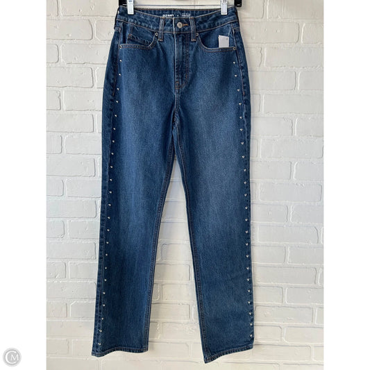 Jeans Straight By Old Navy In Blue Denim, Size: 0