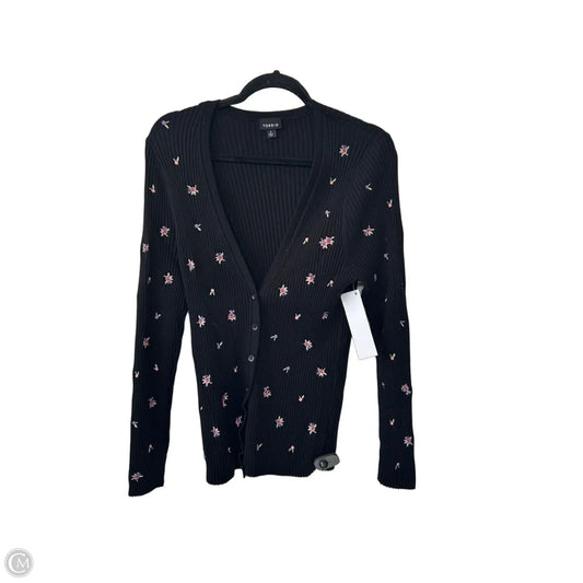 Sweater Cardigan By Torrid In Black & Pink, Size: 2x