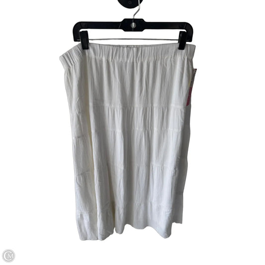 Skirt Maxi By J. Jill In White, Size: L