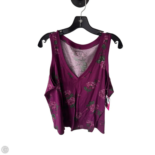Top Sleeveless Basic By Torrid In Green & Purple, Size: 1x