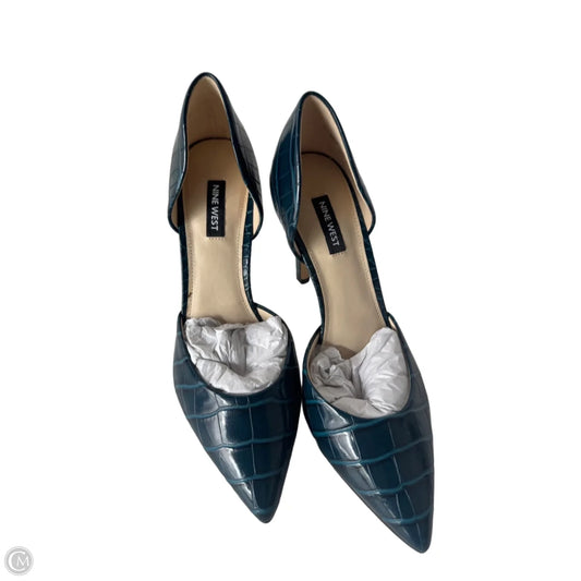 Shoes Heels Stiletto By Nine West In Blue, Size: 8.5
