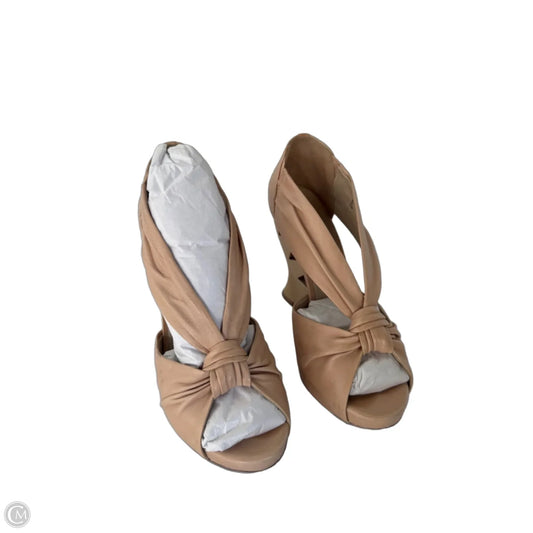 Sandals Heels Wedge By Donald Pliner In Pink & Tan, Size: 6.5