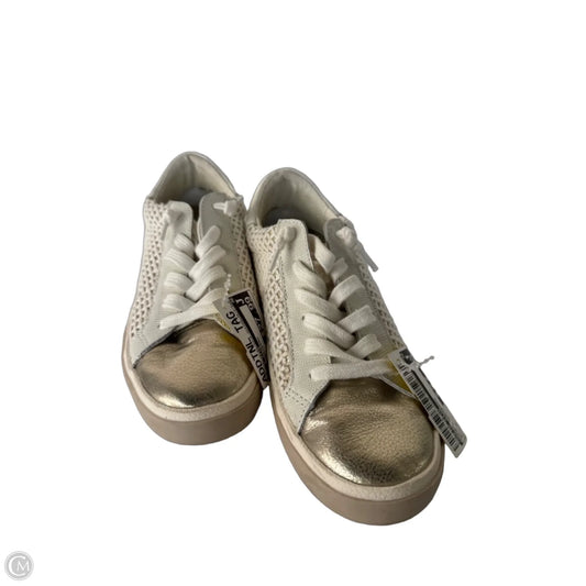 Shoes Sneakers By Dolce Vita In Gold & White, Size: 5