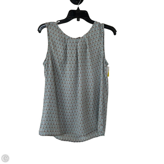 Top Sleeveless By Loft In Blue & Tan, Size: M