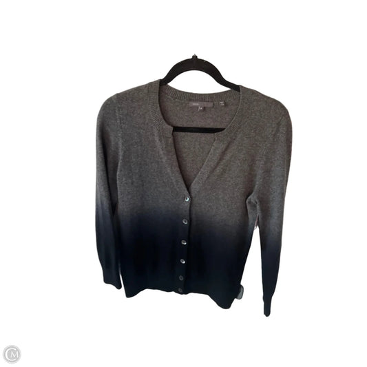 Sweater Cardigan Cashmere By Vince In Black & Grey, Size: M
