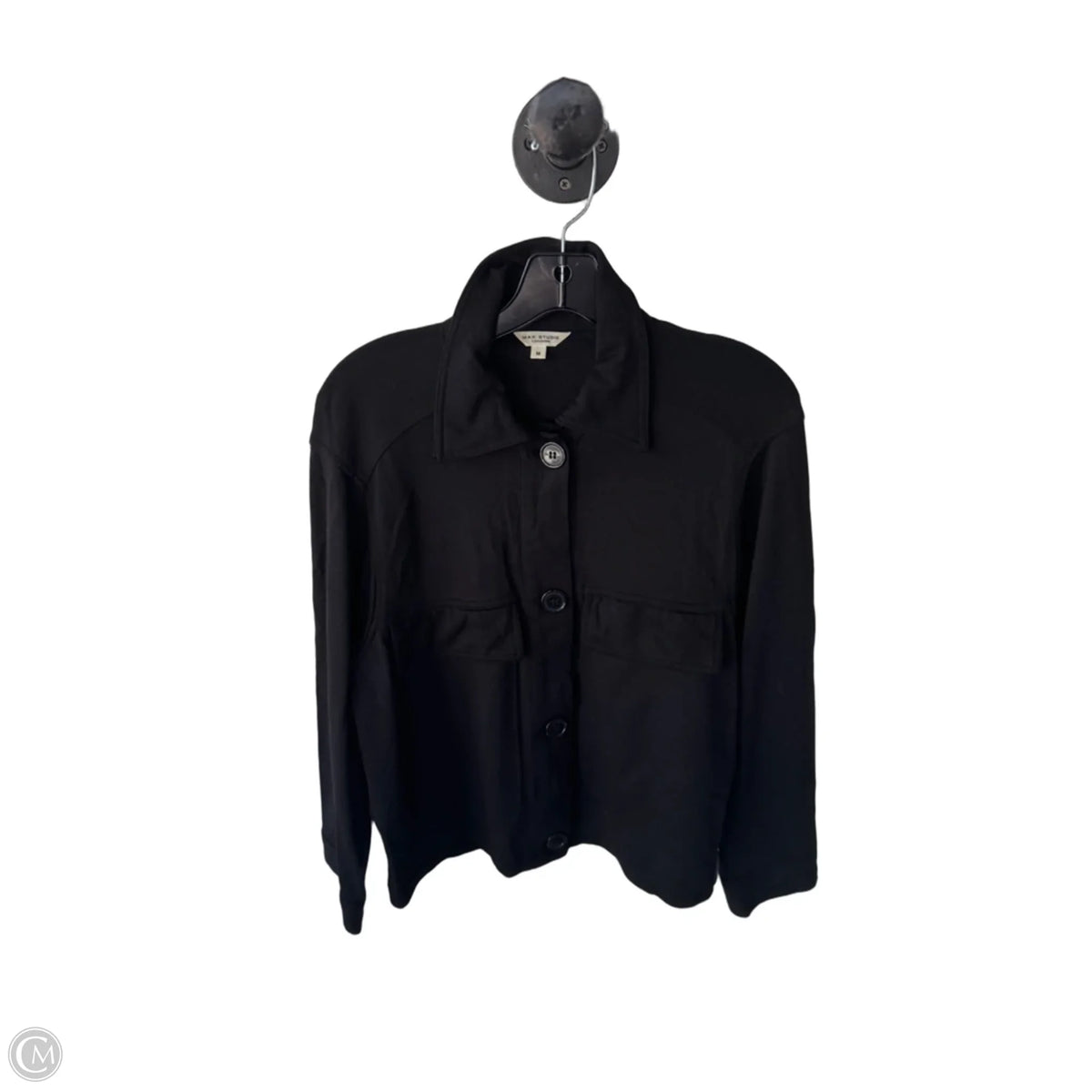 Jacket Shirt By Max Studio In Black, Size: M