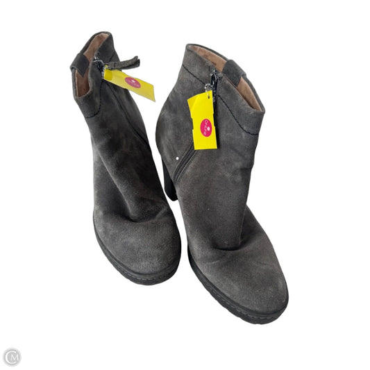 Boots Ankle Heels By Cmc In Grey, Size: 9.5